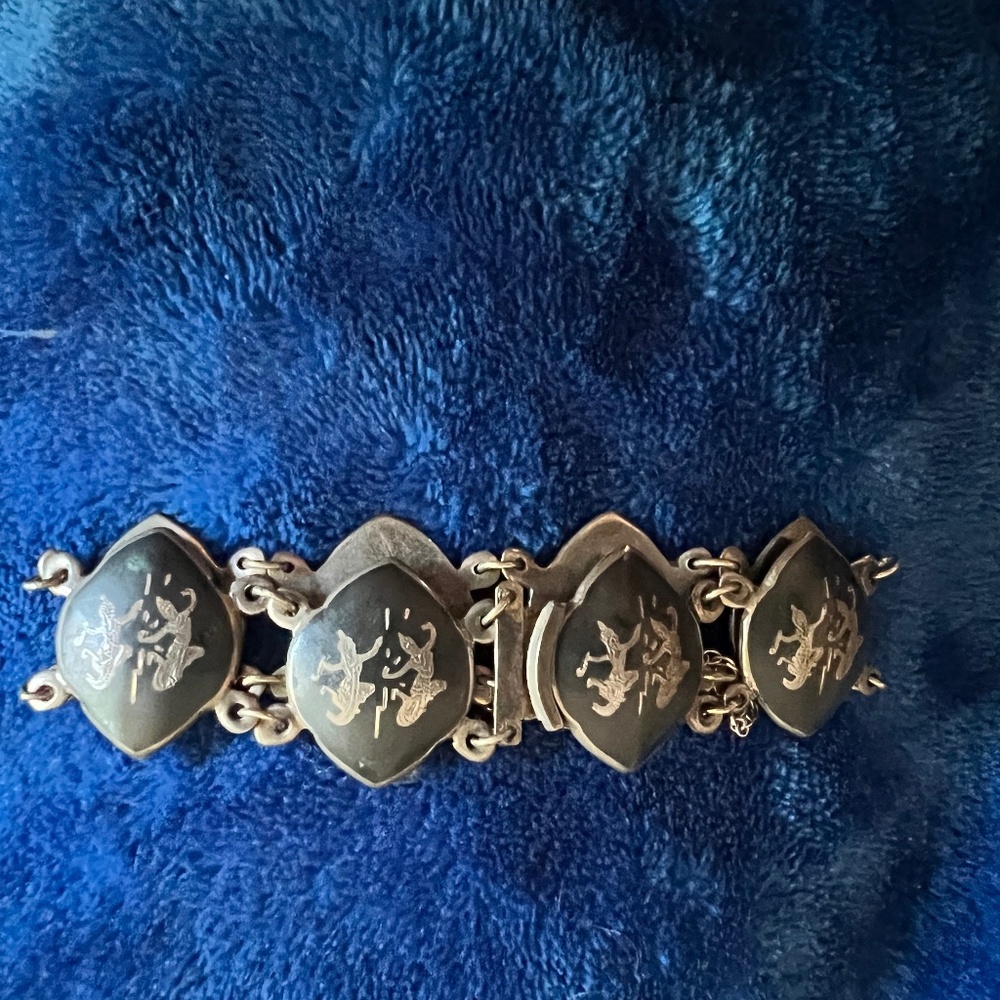 Silver Siam Sterling Bracelet
